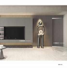 背景墙电视背景墙-高格幻境2号+隐形门